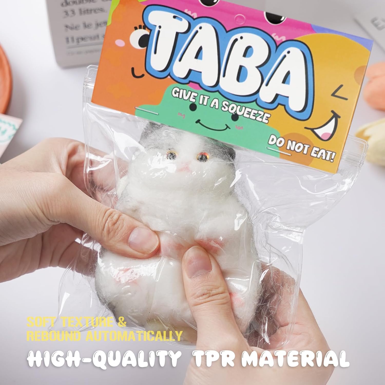 Taba Squishy Toys,Valentines Cat Paw Cute Kawaii Squeeze Toys ,Sticky Squishy Fidget Toys Silicone Squeeze Toy for Stress Relief,Cute Soft Toys,Best Valentines Gift for Anniversary