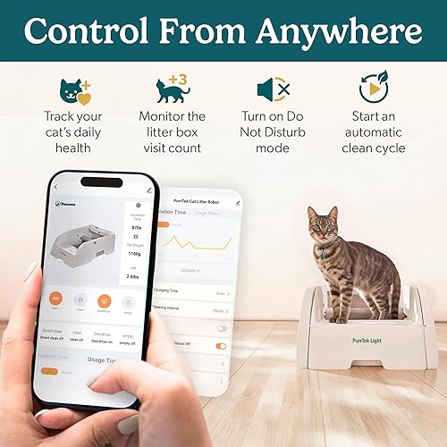 Self Cleaning Litter Box with Auto Safety Sensors for — alternate angle
