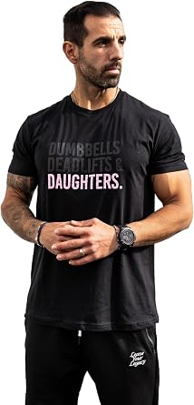 DadBod Apparel DB Mens Shirt - Dumbbells, Deadlifts & Daughters - Lights Out