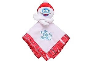 Silky Soft Baby Plush Rattle Snuggle Blanket for Baby's First Christmas