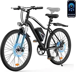 Electric Bike for Adults, 1500W Peak Motor, Up to 70 Miles Range, 26'' Tires, Lightweight Commuter Mountain Road Bike