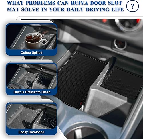 Miniatura 2 de R RUIYA Maverick - Alfombrillas con ranura para puerta 2023 2022 para Ford Maverick 2023 2022, almohadilla antideslizante para ranura de puerta,