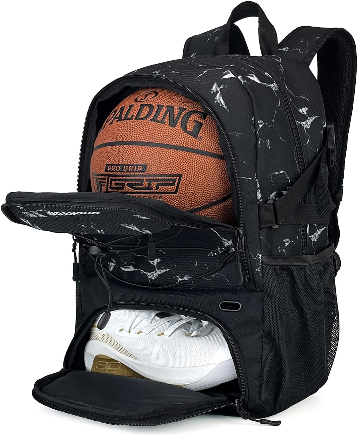 GRANDUP Basketball backpack with ball and shoes compartment Fit Volleyball, soccer, Swim, Gym, Travel, and School, large capacity sports training equipment bags
