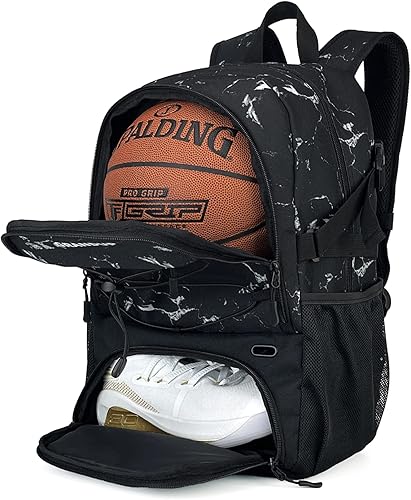 GRANDUP Mochila de baloncesto con compartimento para pelotas y zapatos, apto para voleibol, fútbol, natación, gimnasio, viajes y escuela, bolsas de