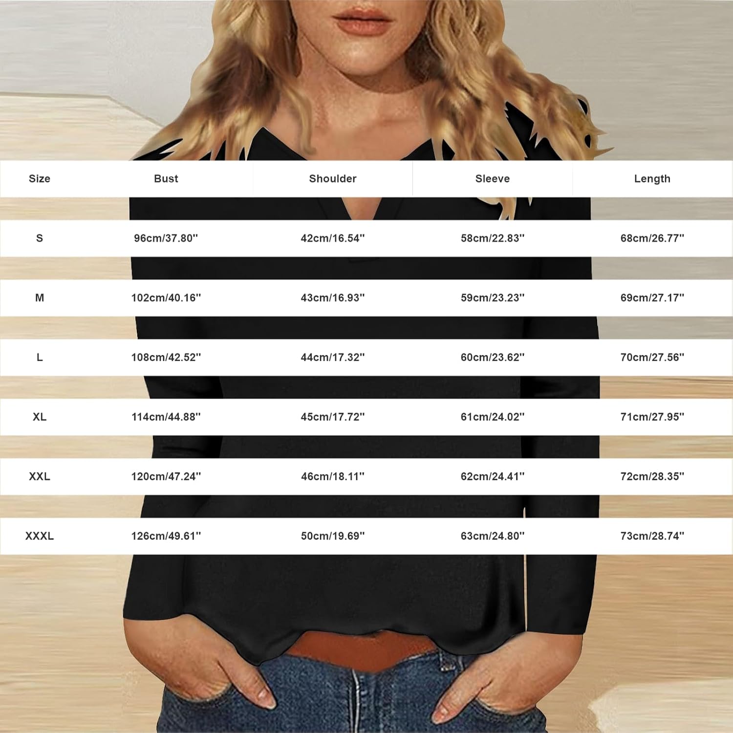 Women V Neck Fall Top Loose Fashion Casual Long Sleeve Shirt Comfy Blouse for Daily Wear and Office Work