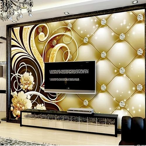 Miniatura 4 de ZEZILE Custom Wallpaper 3D Mural Diamond Bag Background Wall Living Room Bedroom Wallpaper Papel de pared