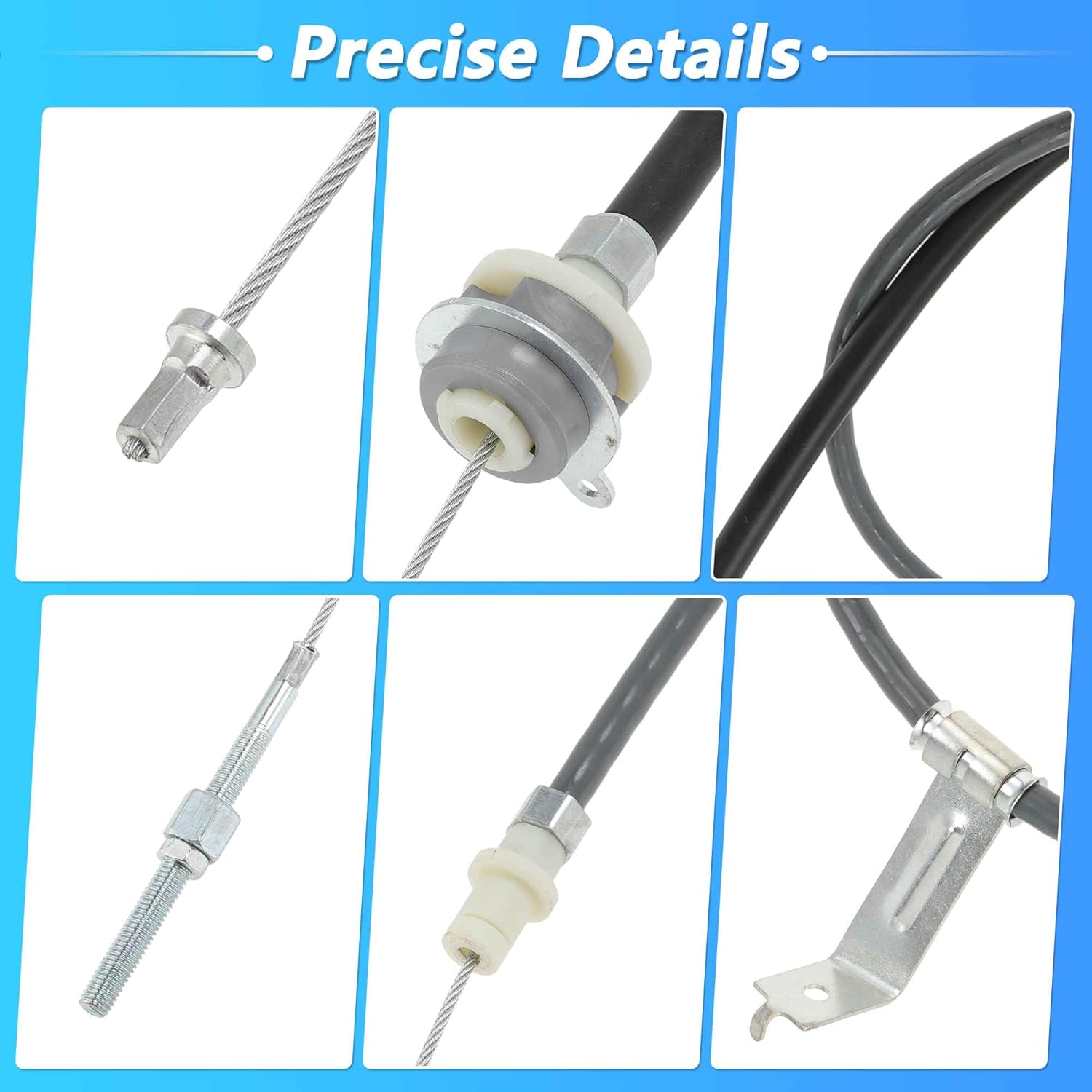 Adjustable Clutch Cable Double Hook Quadrant Kit for Ford for Mustang 1979-1995 5.0L GT GTS V6 V8 for Saleen for Cobra Heavy-Duty Clutch Service Cable Assembly No.5267720/172-0000