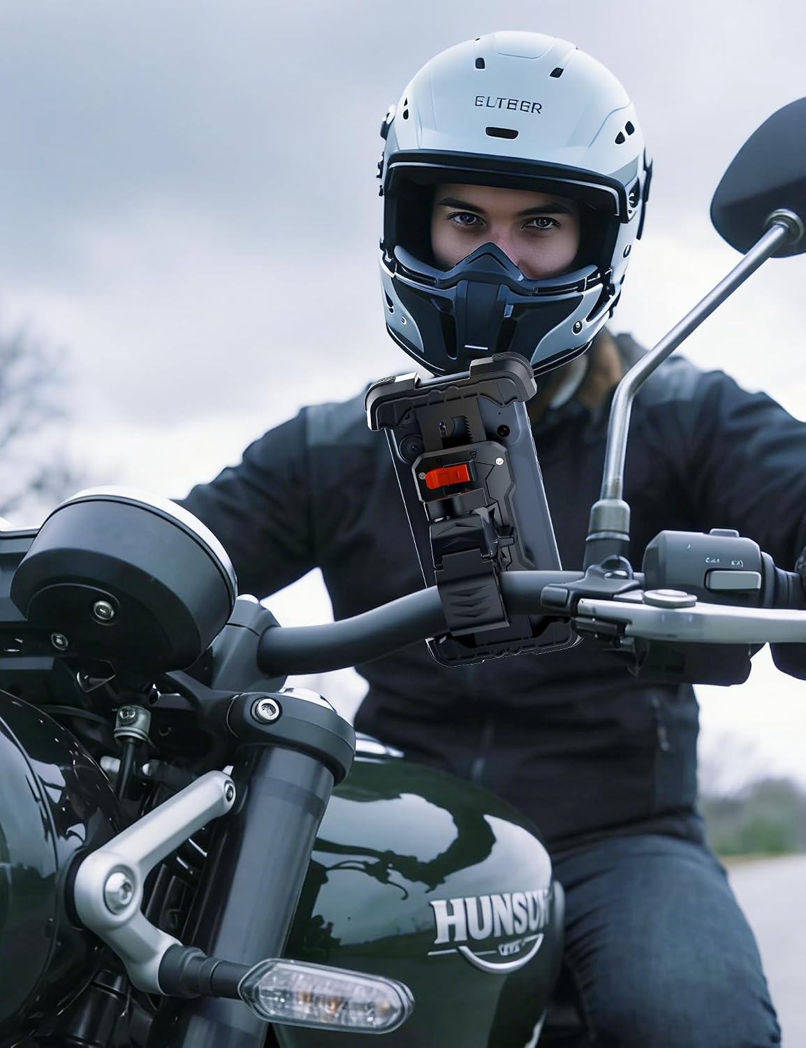 Grefay Bike Phone Holder Mount Motorcycle Phone Holder Handlebar Clamp for Road Bike MTB Scooter with 360 Rotate for iPhone 17/16/15/14/13/12/11 Series Galaxy S9 S10 4.7-7.2 Inch Smartphone