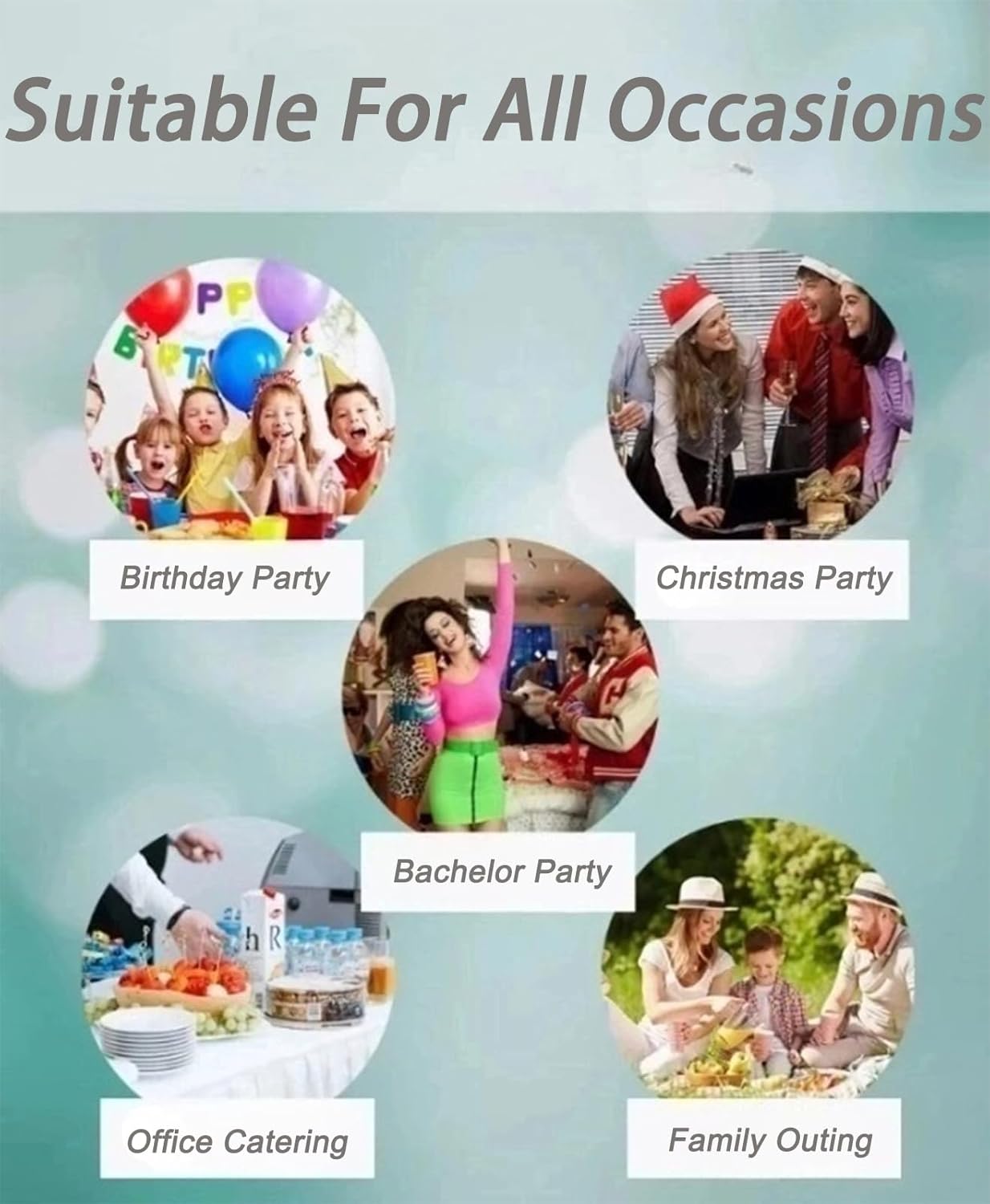 50 Pieces Disposable Paper Cups Rainbow Party Cups for Party, Weddding and Holiday, 5 Colors,9 Ounce - Image 4