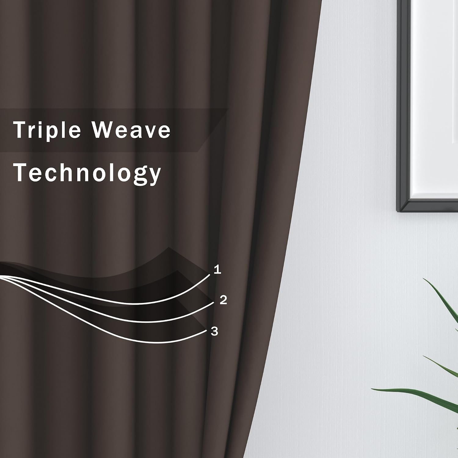 Brown Small Tiers Kitchen Short Small Mini Window Curtains Valance 12 inches Length Blackout Home Decor Blackout Basement rv Camper Living Room/Bedroom 52W by 12L 1 Piece Rod Pocket