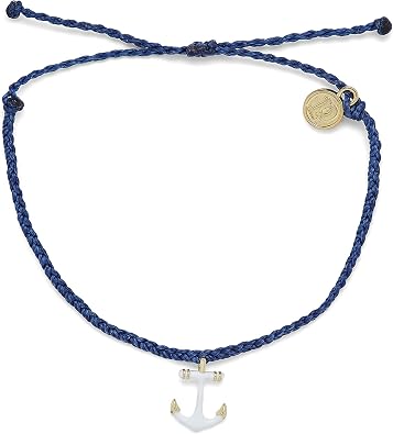 Pura Vida Gold or Silver Anchors Away Bracelet - Adjustable Band | Gold or Silver Anchors Away bracelet, adjustable, band.