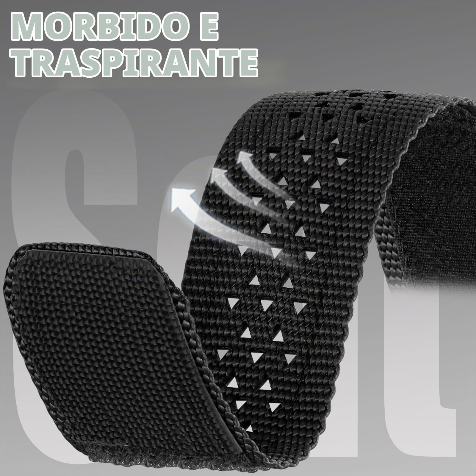 Bandletic Compatibile con Cinturino Apple Watch Ultra/Ultra 2/Ultra 3 49mm | Nylon Morbido Traspirante Sport Banda per iWatch Series 11 10 46mm 9/8/7 45mm SE/6/5/4 44mm 3/2/1 42mm