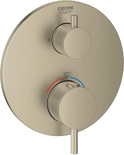 GROHE 24150EN3 Atrio - Moldura termostática de 2 manijas, níquel cepillado InfinityFinish