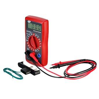 REV 0037386102 Multimeter, Temperature Signal Diode Polarity Test, Red, 200A - 10A