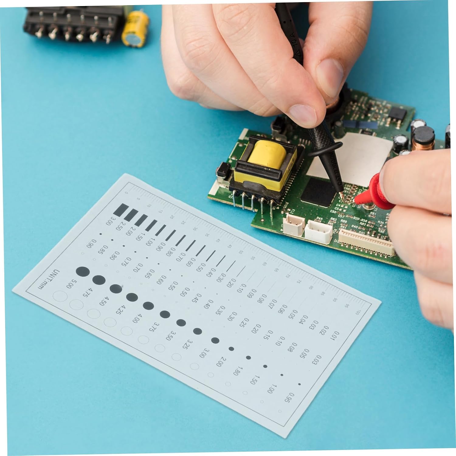 MAGICLULU High Precision Line Defect Measuring Tool Profile Gauge Ruler for Measurement Scratch Detection Gauge