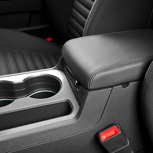 Miniatura 7 de Calcomanías de anillo circular para cerradura de puerta de coche, 4 unidades, para Dodge Challenger 2008-2014, accesorios de fibra de carbono,