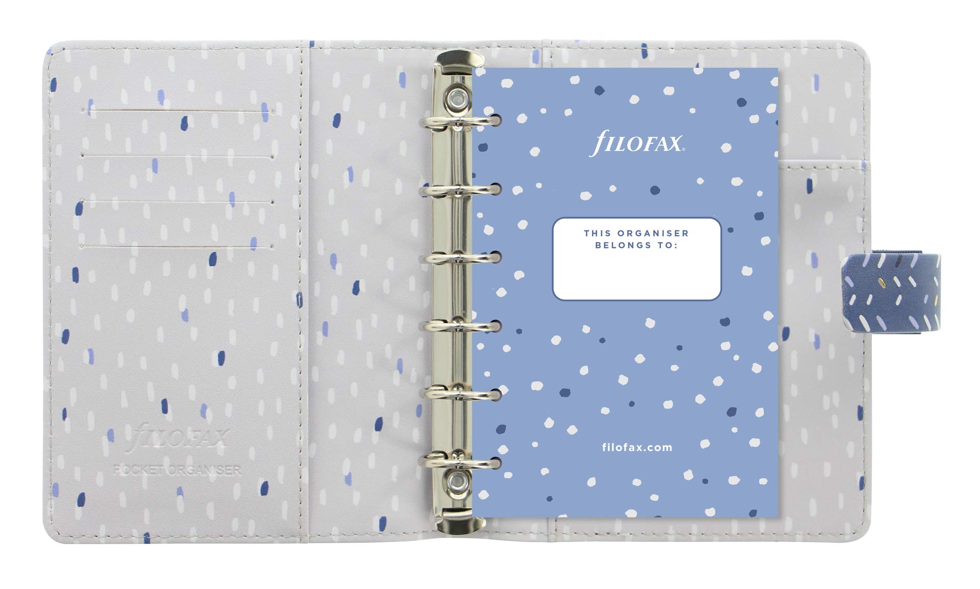 Filofax - Agenda ad anelli Indigo Frost, Blu