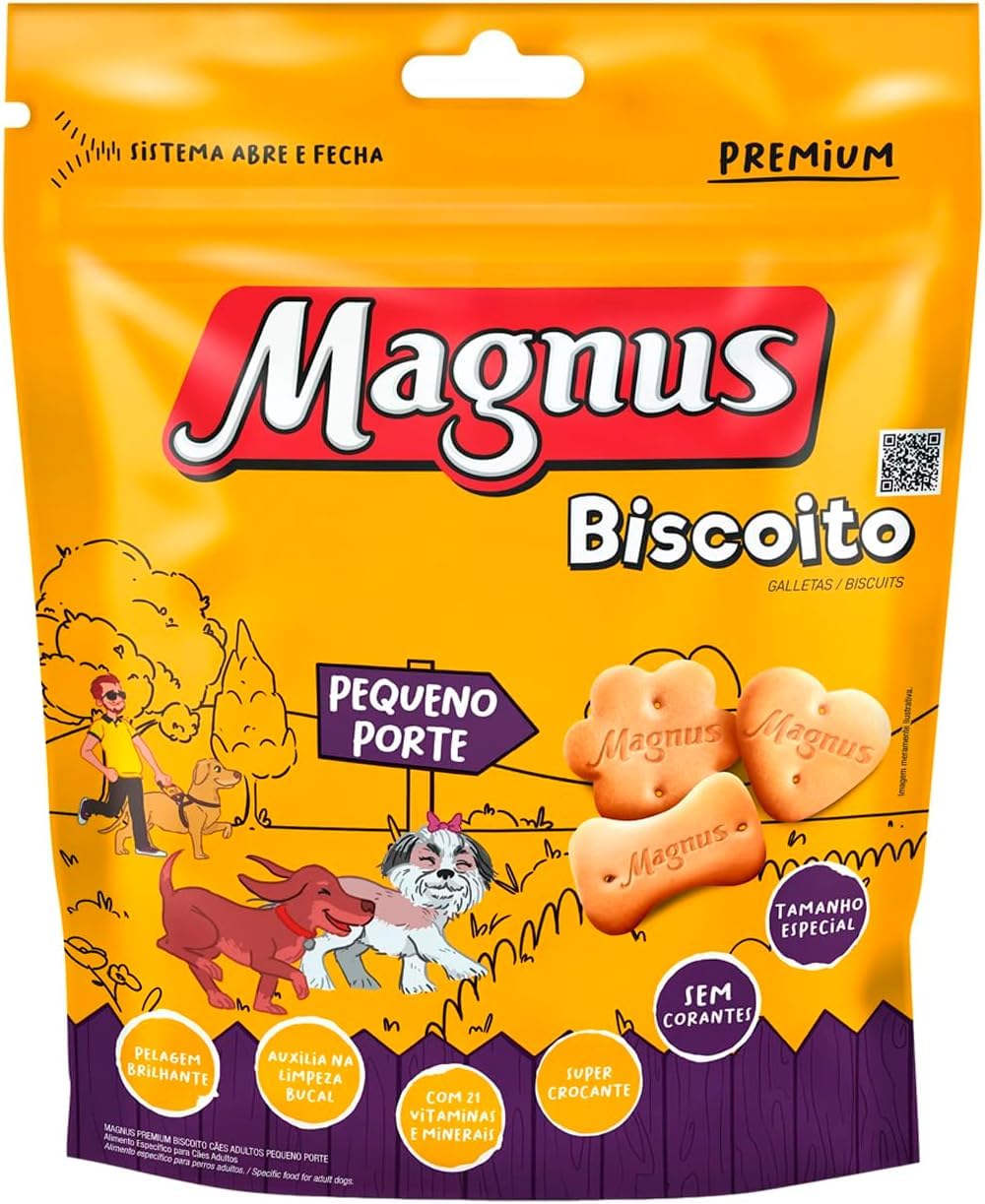 Magnus Biscoito Para Cães Adultos De Pequeno Porte 400g