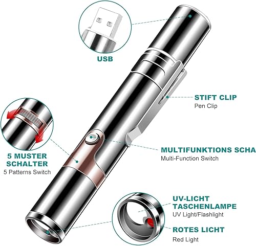 Miniatura 5 de Cowjag Puntero láser, puntero de juguete de pájaros para interiores, juguetes de ratón, varita, luz para mascotas, juguetes interactivos para