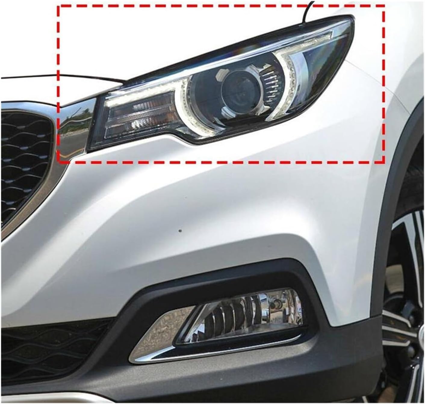 LED Headlight Half Assembly Headlamp Cover Compatible With MG ZS 2017-20 DRL Daytime Running Light Head Lamp Car Accessories(Left)