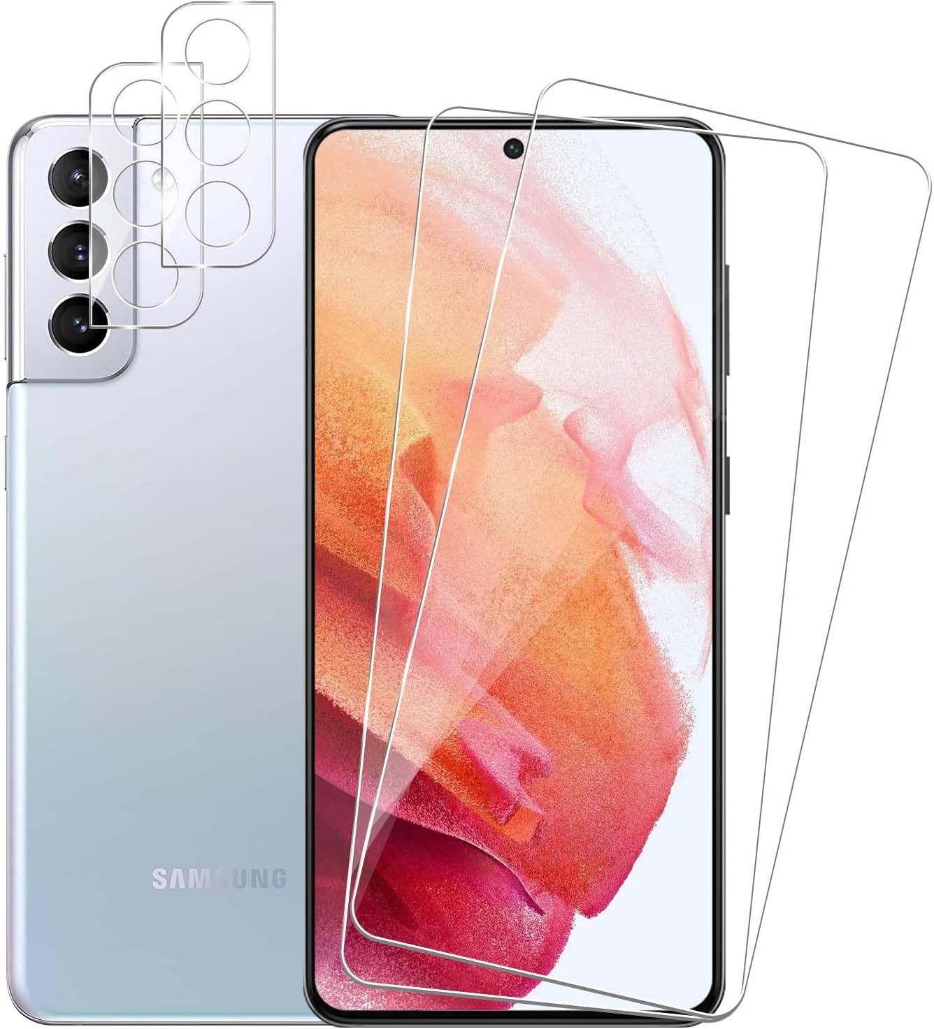 Samsung S21 Fe Schutzfolie Ab Werk UniqueMe Schutzglas für Samsung Galaxy S21 FE 5G Schutzfolie,3 Stück