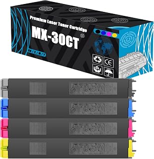 Substituição De Compatível Para Sharp MX 30CT Alto Rendimento De Cartucho De Toner (com Chip)，trabalho Para Sharp MX 3050N 3550N 4050N 3070N 3570N 4070N 5050N 6050N Combo Pack