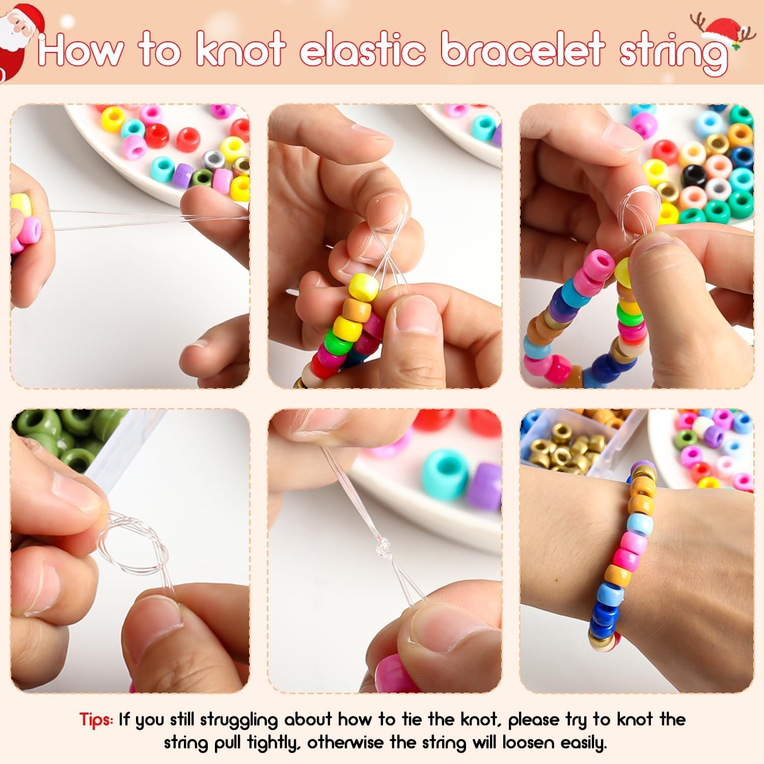 Song Xi 3500PCS Pony Beads for Friendship Bracelet Making Kit, 48 Colors Bulk Kandi Rave Beads for Hair Necklace Jewelry Making, Plastic Rainbow, Arts and Crafts, with Cute Charms, Christmas Gifts