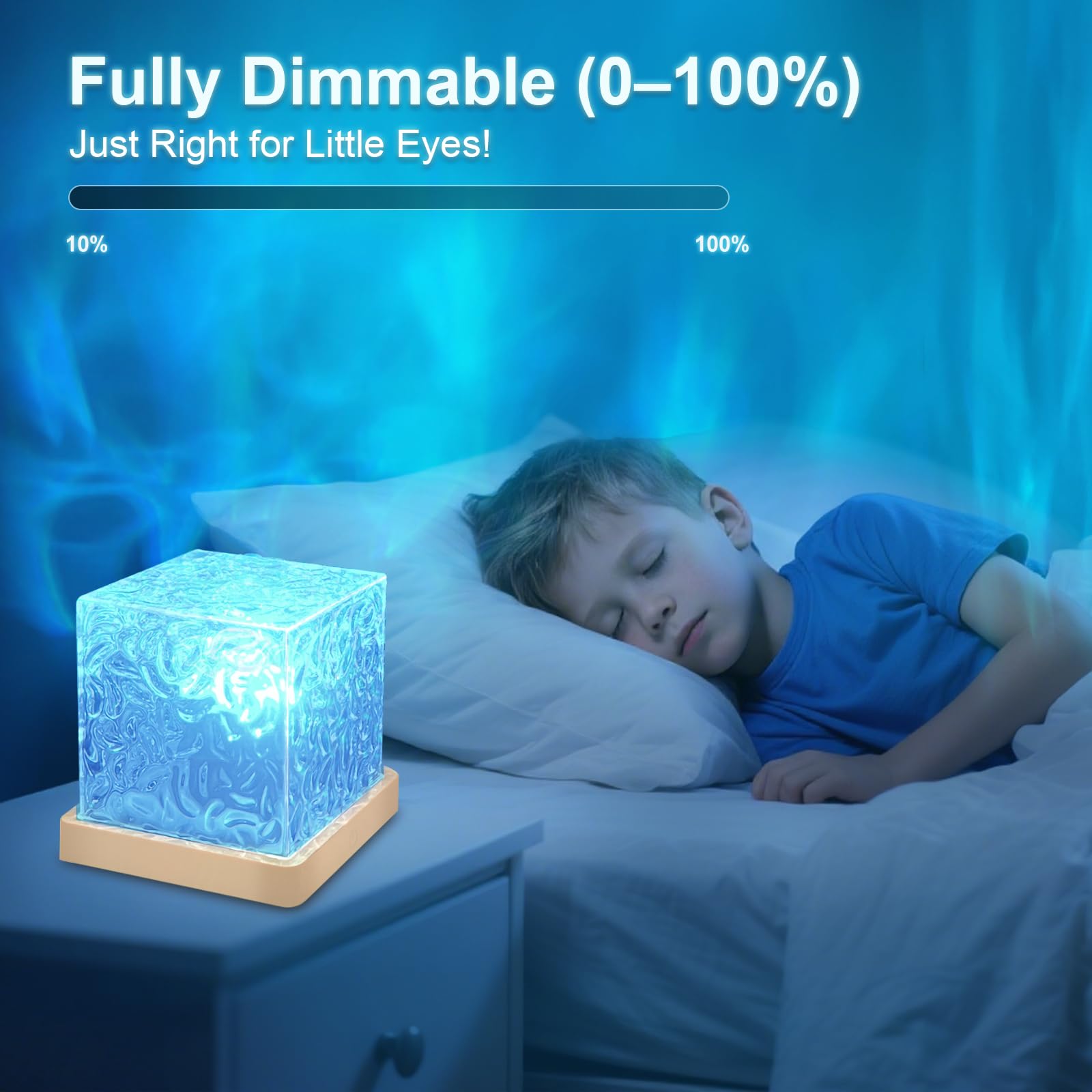 GY LED Sternenhimmel Projektor Kinder Lampe RGB Nachtlicht Mit 16 Farben Dimmbarer Wasserwellen Hologramm Projektor Mit Fernbedienung Zimmer Deko Für Kinderzimmer Schlafzimmer Gaming Party Teenager