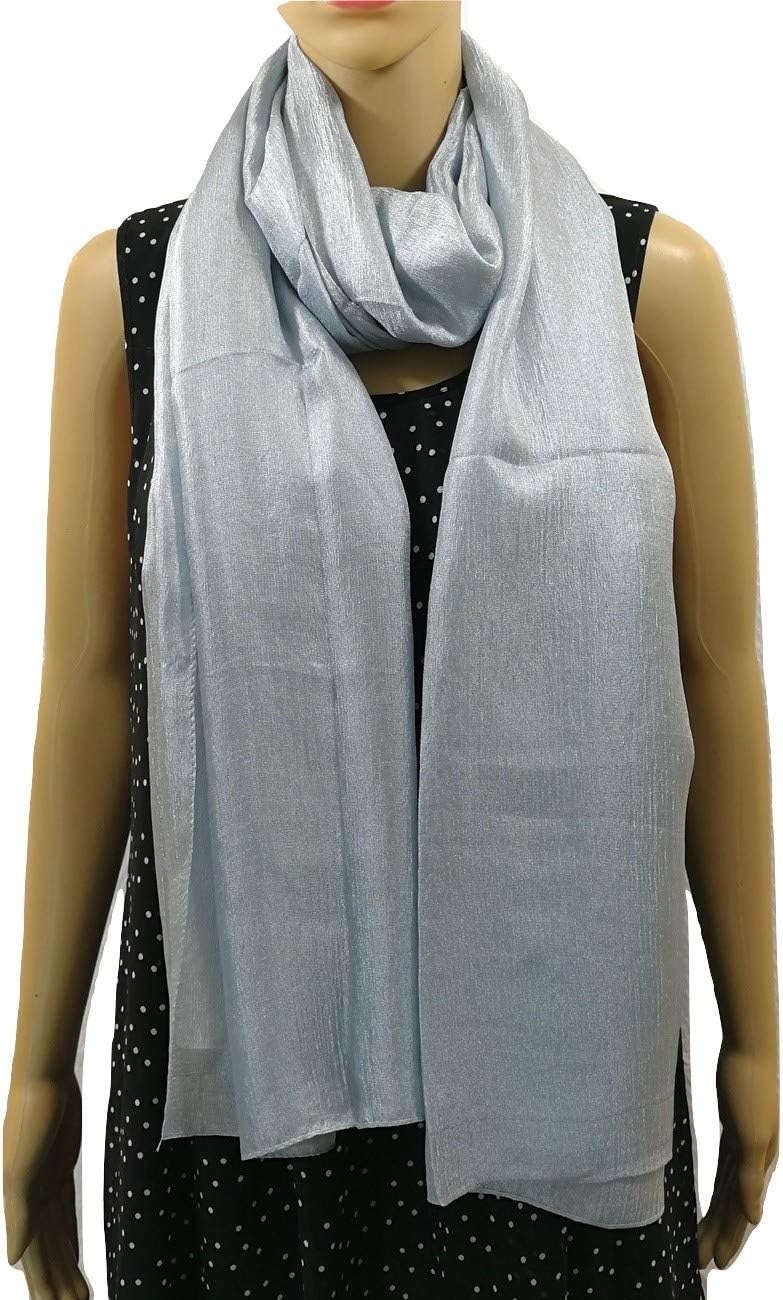 Shanlin Solid Color Silk Feel Long Scarves - Image 2