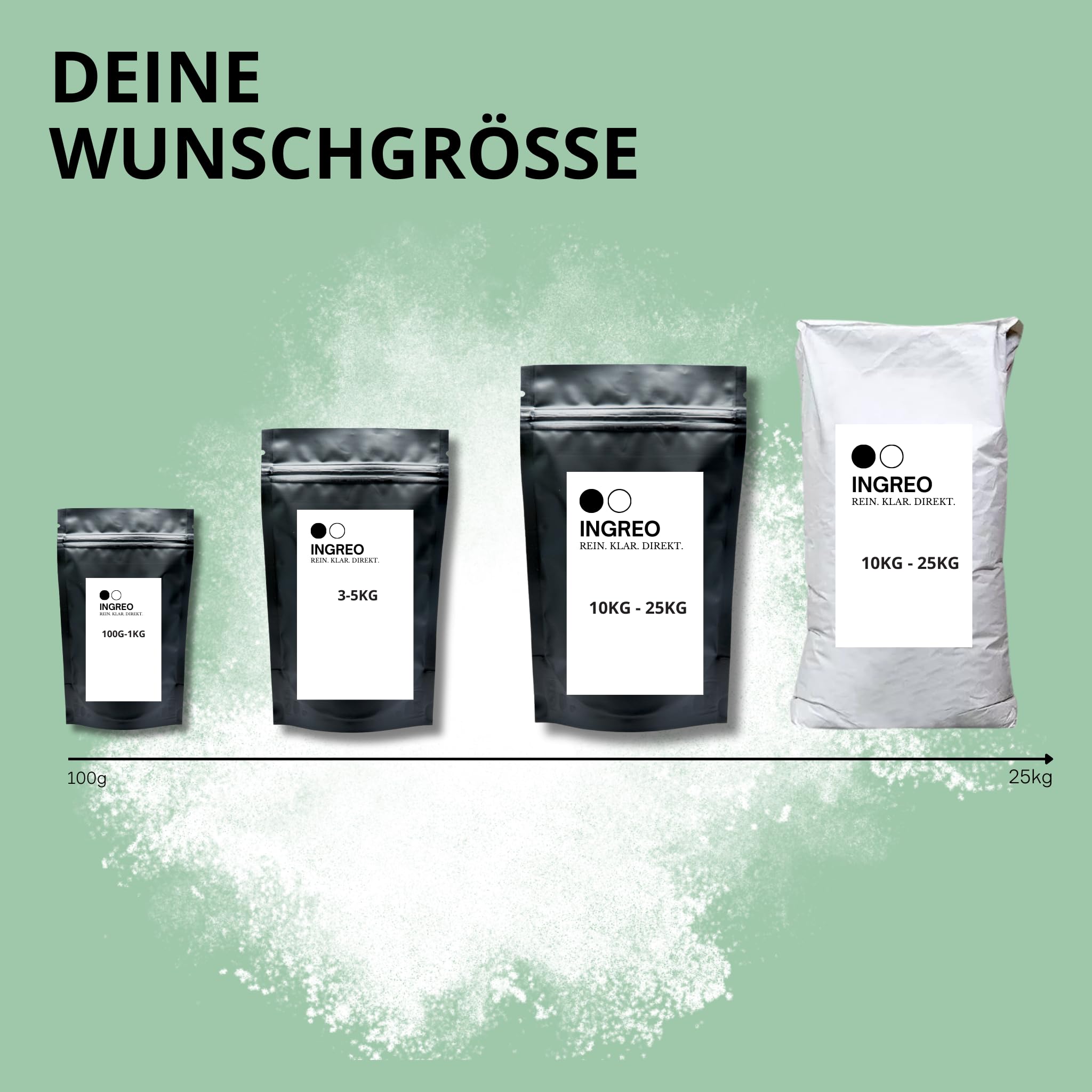 300 g | Chondroitin Pulver | Chondroitinsulfat Rohstoff | 100% rein | ohne Füllstoffe | Premiumqualität | Supplement Lebensmittel | INGREO