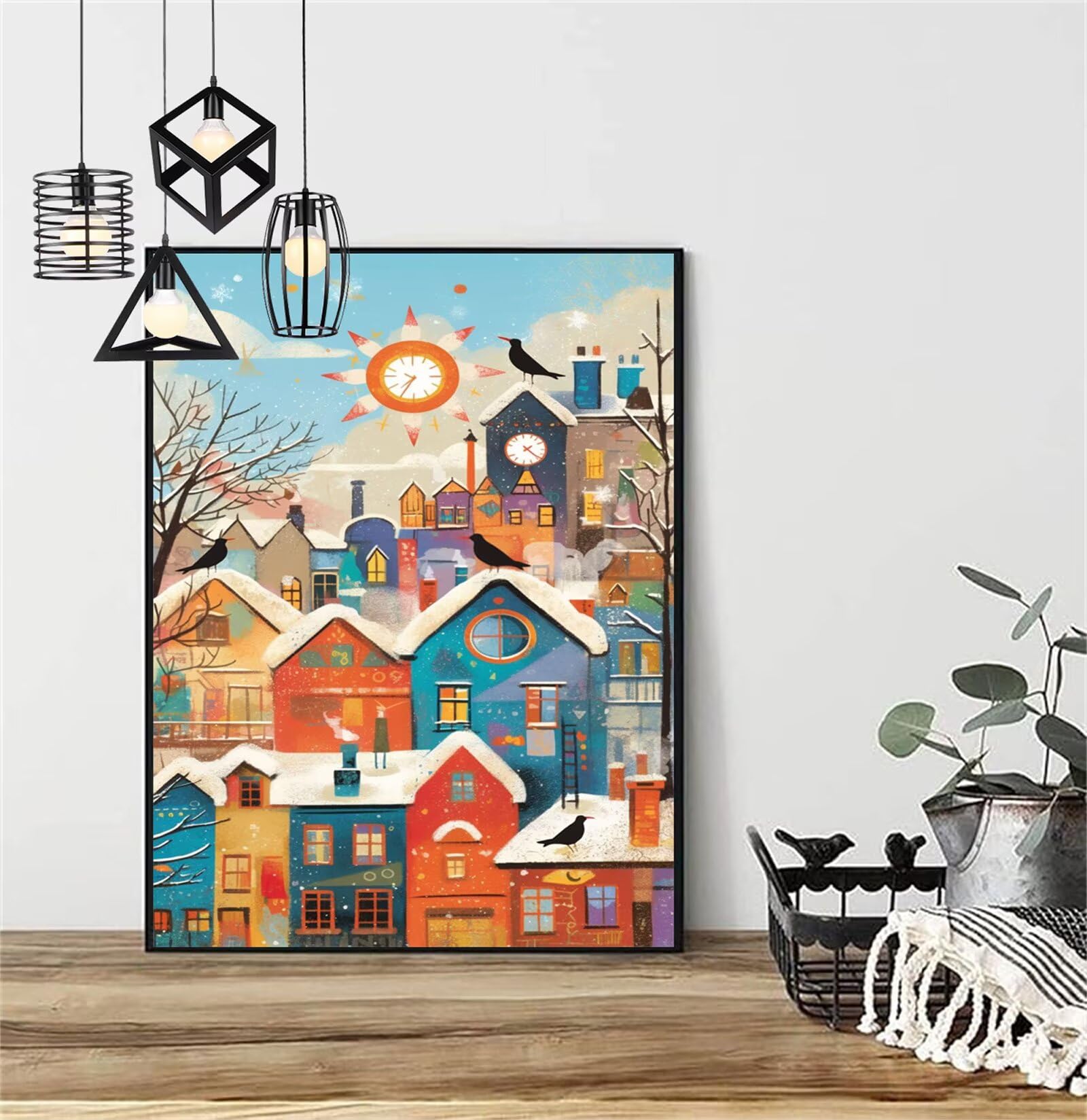 Diamentowe malowanie kreskówka diamentowe malowanie dzieci 100x150cm 2025 diamentowe malowanie wieś, DIY 5D diamentowe rysunki ścieg krzyżykowy rzemiosło dla dorosłych, obraz diamentowy prezenty dla