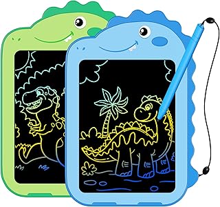 2 Pack LCD Writing Tablet for Kids, 6.5 Inch Colorful Doodle Board Drawing Tablet, Educational Kid Toys, Doodle Pad Dinosaur Toys for 3 4 5 6 7 8 Year Old Boys Girls