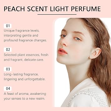 Peach Perfume - Pink Peach Perfumes for Women, Enhanced Fresh Peach Scents, Sweet Long-Lasting Fragrances Mist Spray for Hair & Body (1PC)