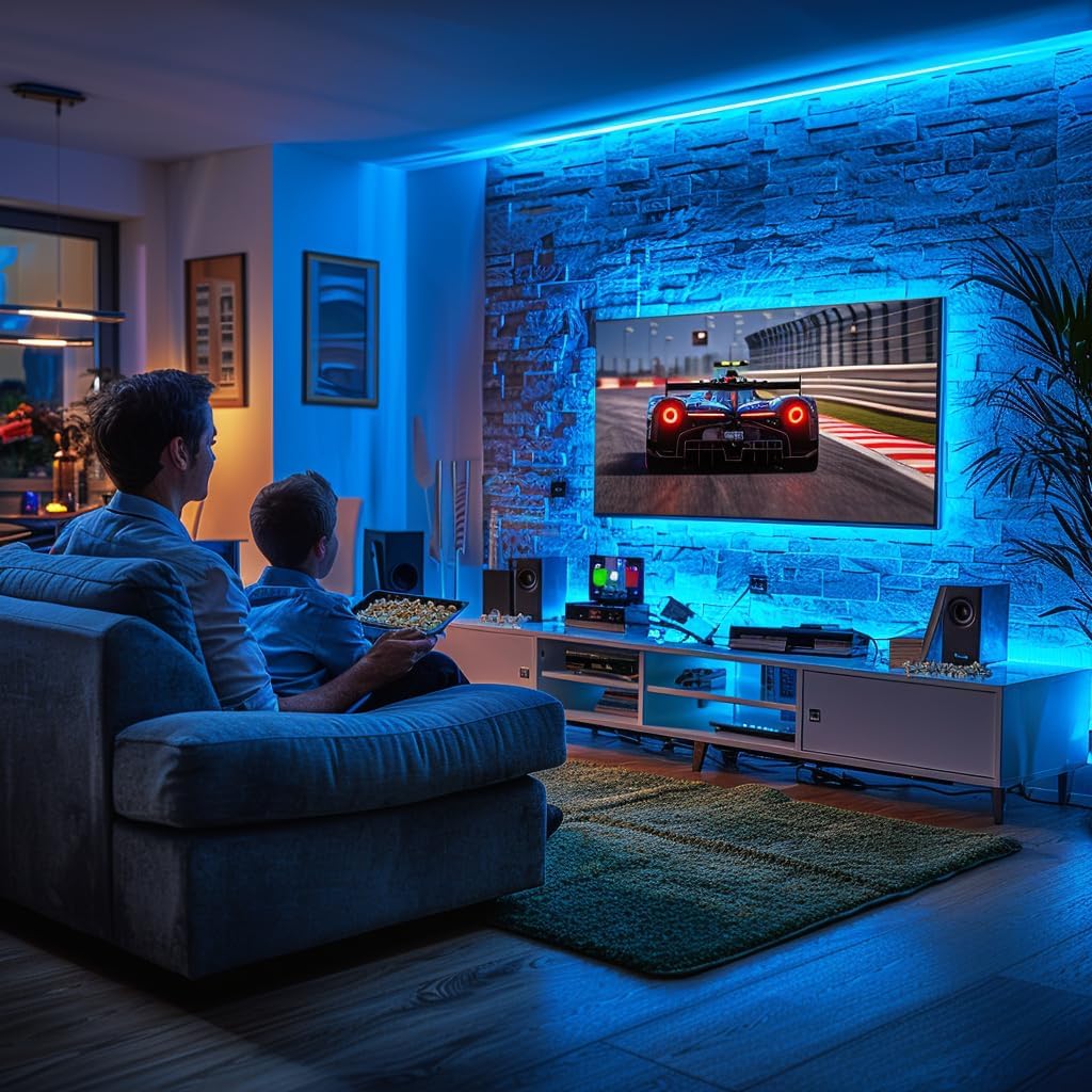 LED Strip Lights 24V COB, ICE Blue, Dimmable led Lighting16.4ft (Kit) image 2