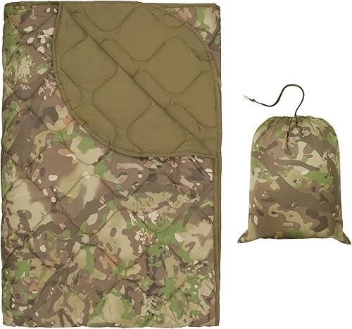 Vista 218 de LOOGU Manta de camuflaje con aislamiento impermeable para acampar al aire libre, senderismo, caza, supervivencia, mochilero, picnic Alpha Green