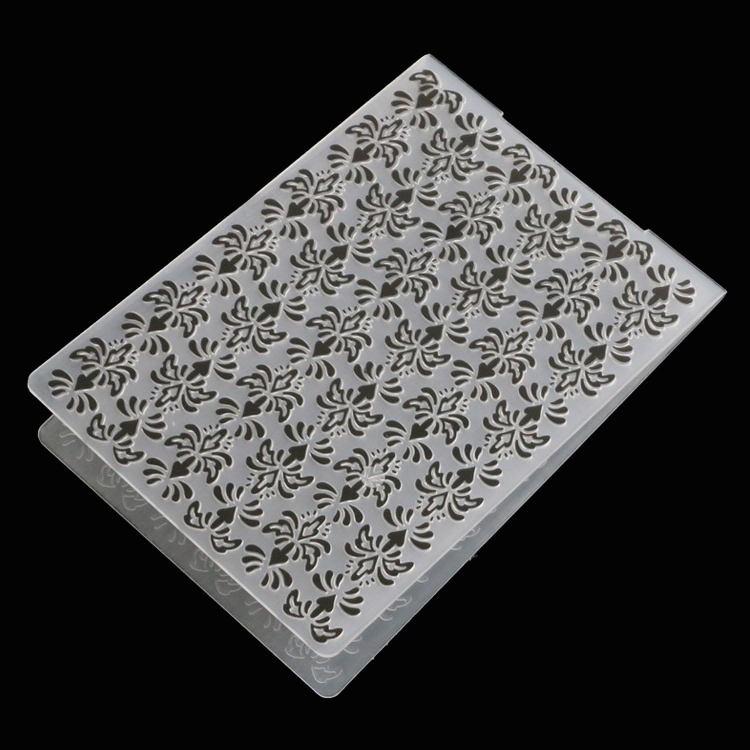Embossing Folders,4 Assorted Patterns Embossing Folder Plastic Templates Molds Tools for DIY Craft Scrapbooking Photo Album Card Decoration Christmas Gift Style A