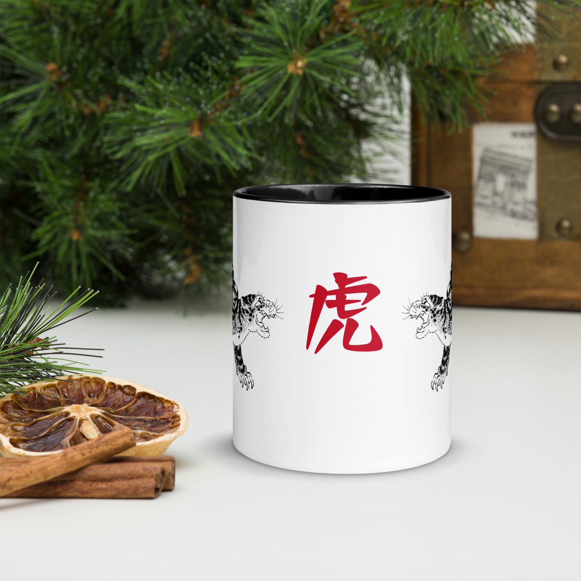 Mug Japonais Geisha Samouraï - Céramique 325ml - Design Sakura/Fuji - Micro-ondable