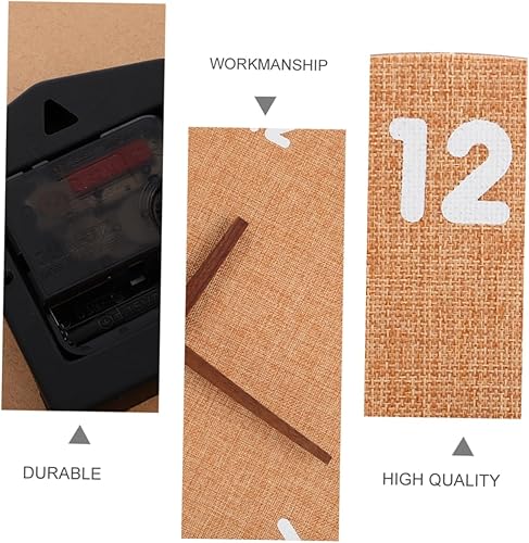 Miniatura 6 de HOMSFOU 1pc Wall Clock Reloj Digital De Pared Rustic Hanging Clock Silent Decorative Clock Decorative Hanging Clock Simple Decorative Clock Wood