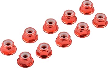 4mm Serrated Aluminum Nylon Wheel Nuts Set - 6 Colors to Choose from