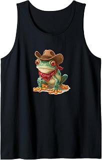 Cool Amphibian Cowboy Costume for Frogs and Toads Lovers Tank Top