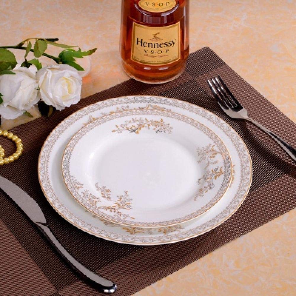 Plaque de dîner Ensemble européen de Noël céramique céramique noisette occidental dîner assiette steak salade pâtes de pâtes de gâteaux gâteau fruit bijoux de stockage assiette d'affichage Plateau de