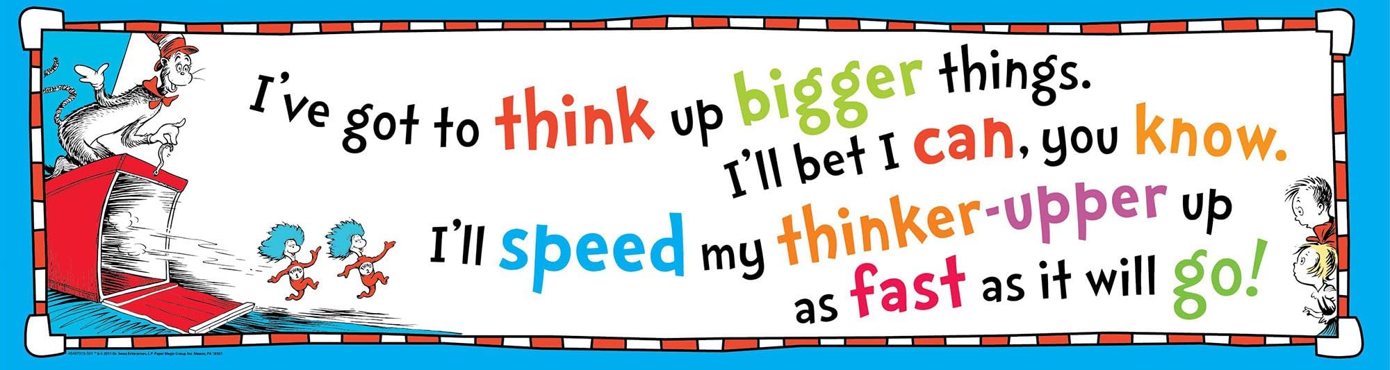 Eureka Dr. Seuss Classroom Decoration Banner for School Teachers, 12" W x 45" L