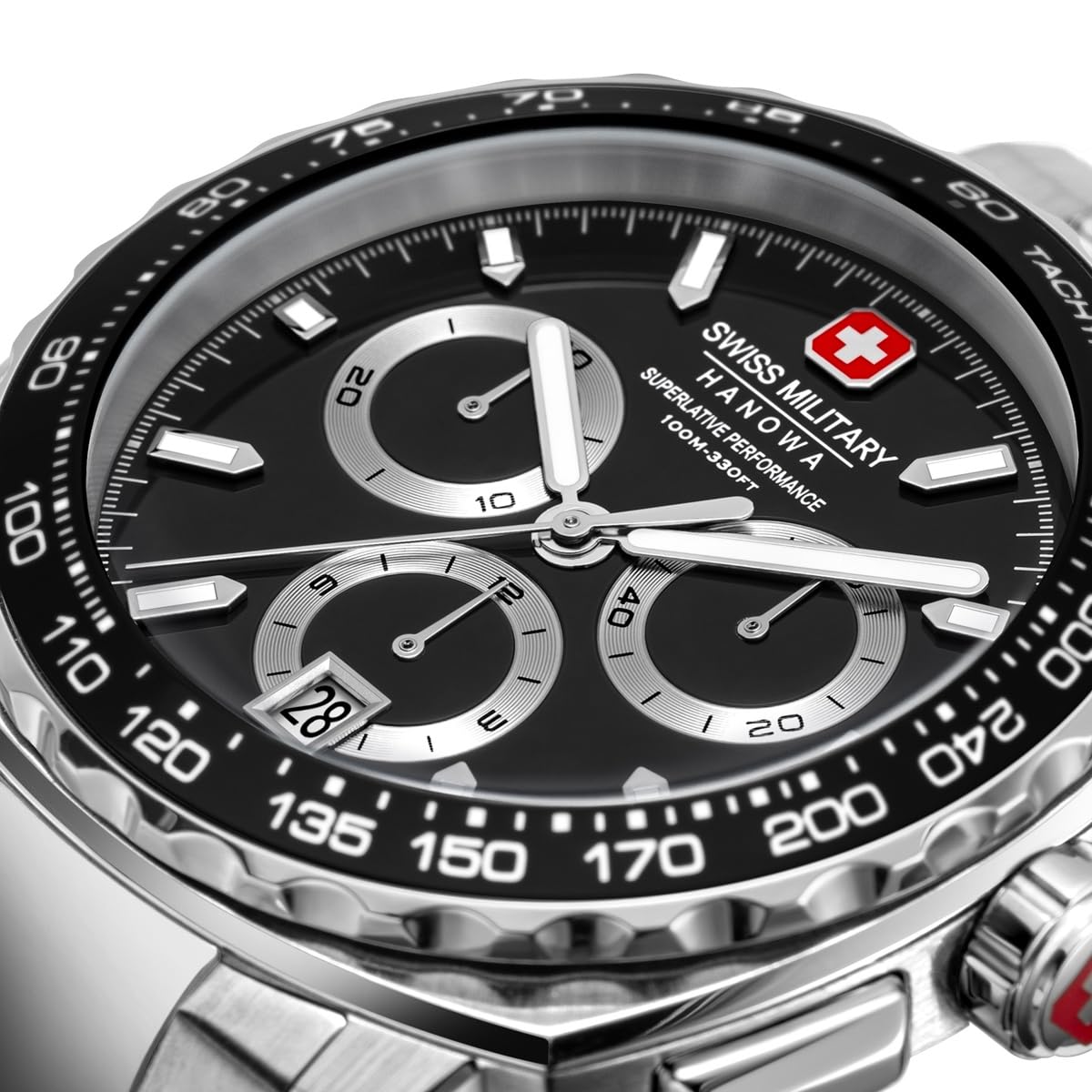 Swiss Military Hanowa Zegarek kwarcowy Speedwell kwarcowy 10 ATM, czarny, onesize, bransoletka