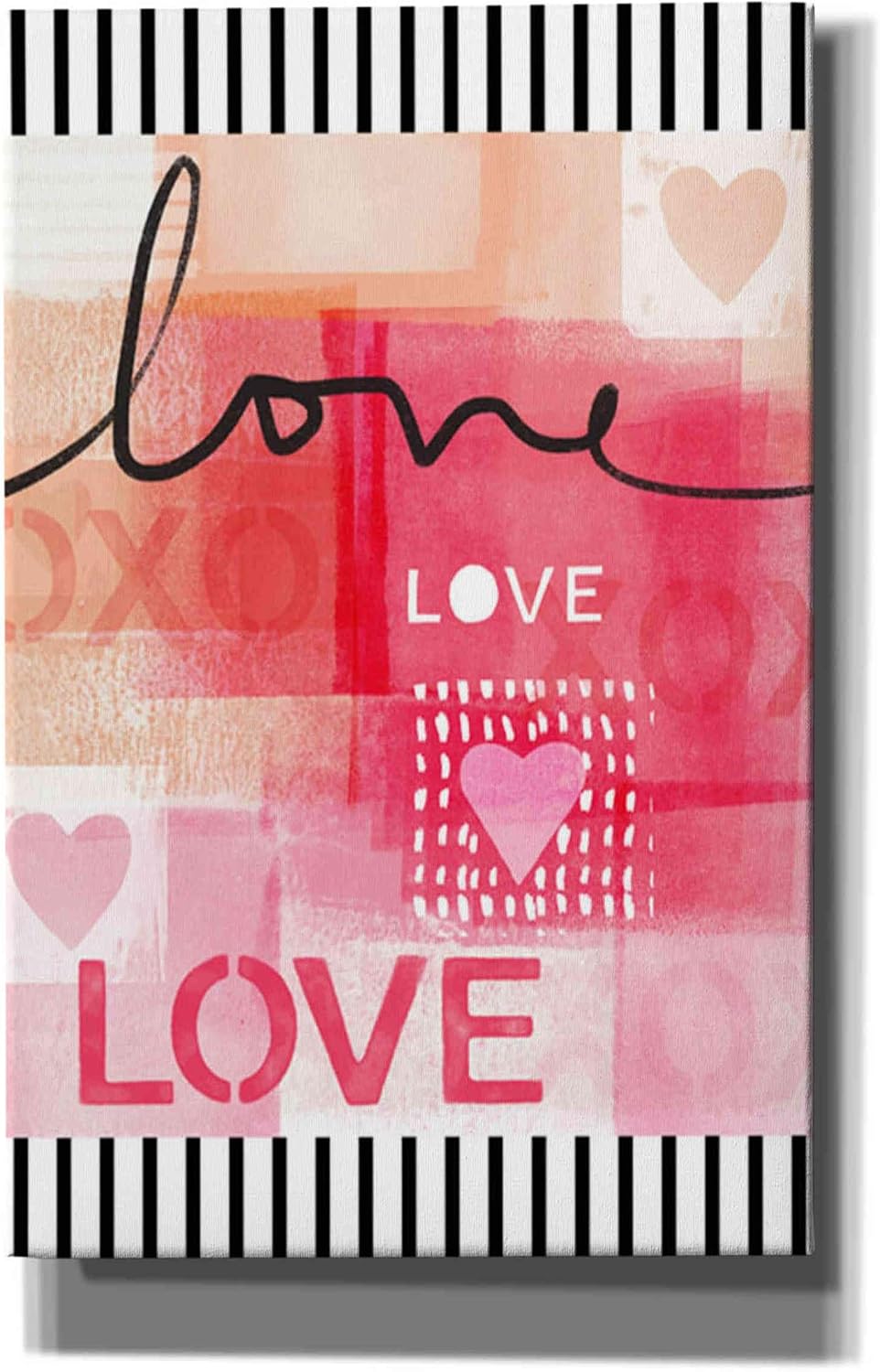Epic Graffiti 'Love Vertical' by Linda Woods, Canvas Wall Art, 12"x18"