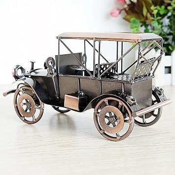 Metal Antique Vintage Car Model Home Decor Handmade Handcrafted Collections Collectible Vehicle (Bronze)