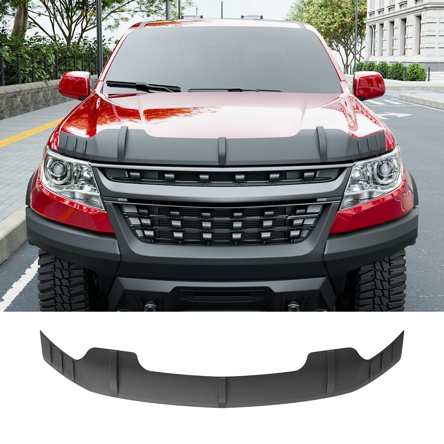 Hood Deflector Compatible with 2015-2022 Chevy Colorado Hood Protector TPE Shield Replacement for 2015 2016 2017 2018 2019 2020 2021 2022 Chevy Colorado Accessories
