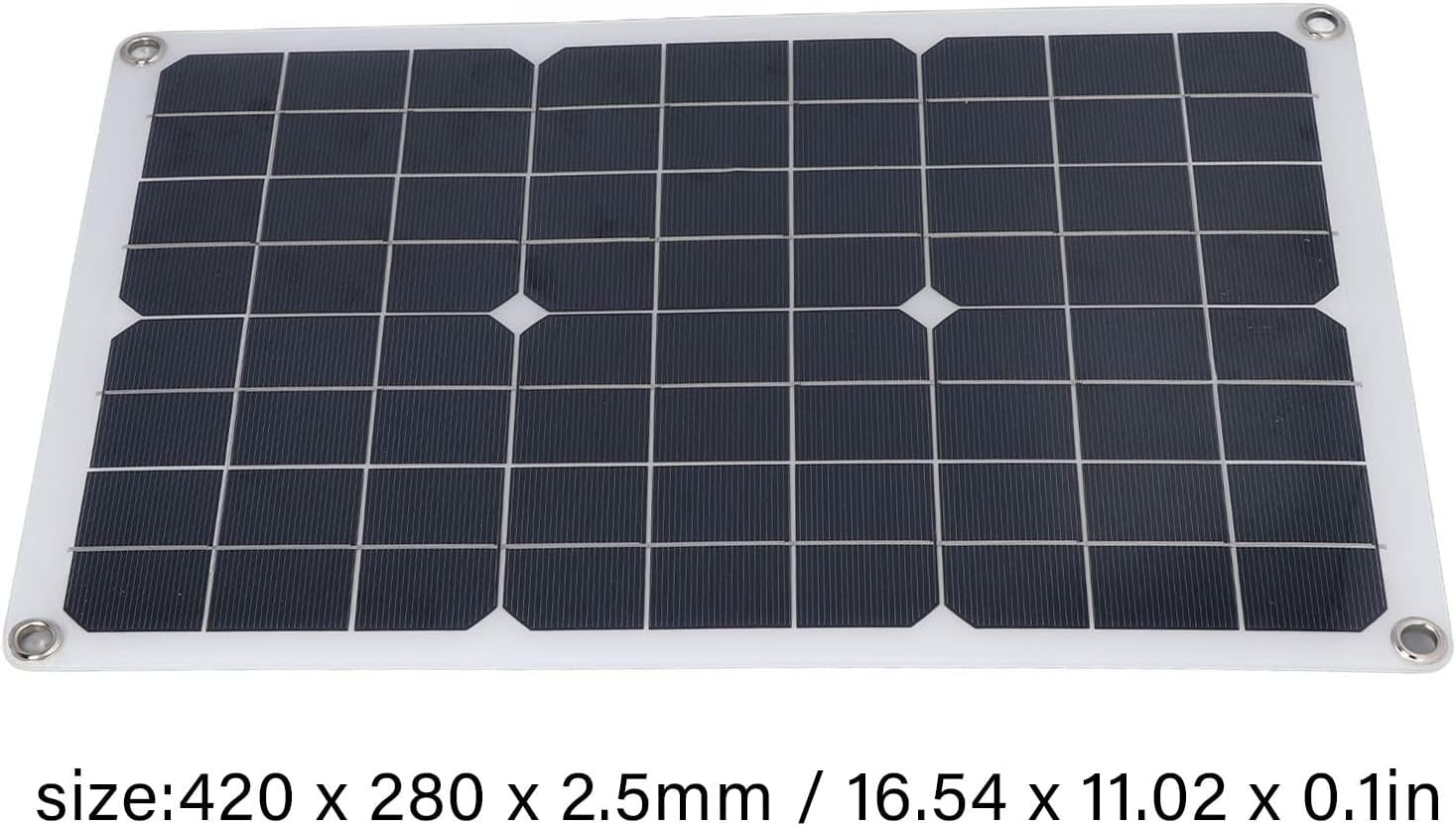 20W Flexible Solar Panel Battery Charger Kit, Monocrystalline Silicon Design, Wide Matching for 12V/24V System, Smart Charging for Travel Camping