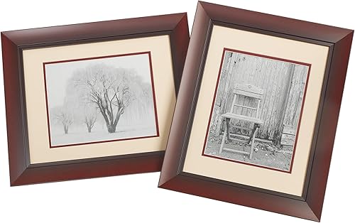 Miniatura 10 de Old Town Portarretratos de diseño, marco de fotos de 11 x 14 pulgadas, paquete de 2 con parte trasera de terciopelo de lujo y tapete extraíble de 8