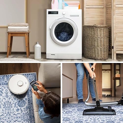 Miniatura 7 de Alfombras lavables de 8 x 10 pies, estilo bohemio, vintage a máquina, para sala de estar, tapete antideslizante para sala de estar, comedor,