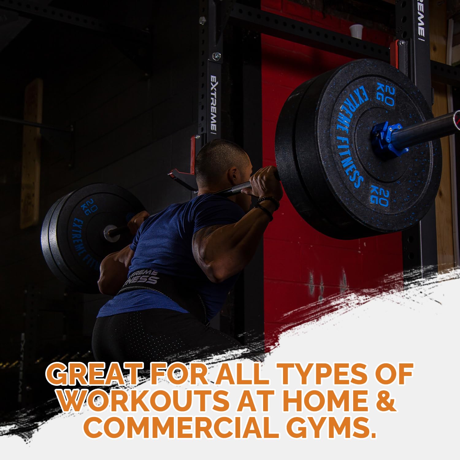 EXTREME FITNESS Olympic Weight Bumpler Plates Set - 2 Inch Weight Plates Set from 5kg to 25kg - Hi Temp Solid Rubber Gym Plates for Home and Commercial Gym Use - 5kg, 10kg, 15kg and 20kg Pairs